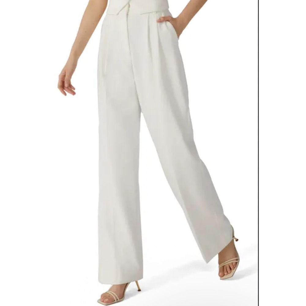 Favorite Daughter Wide Leg Pleated Pants Ivory 12 Quiet Luxury Minimalist Chic